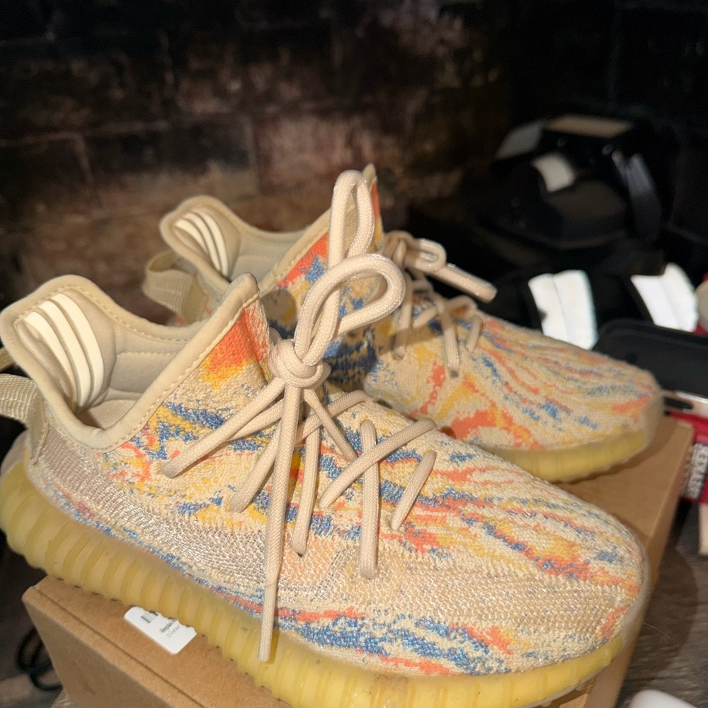 Adidas Yeezy  Multicolor Knit Slip-On Sneakers